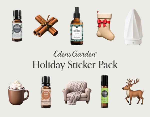 Paquete de pegatinas emoji navideñas de Eden's Garden